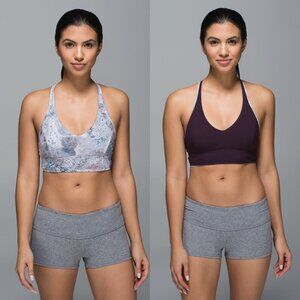 Lululemon Retreat Bra In Sugar Crush Multi / Black Cherry Size 4